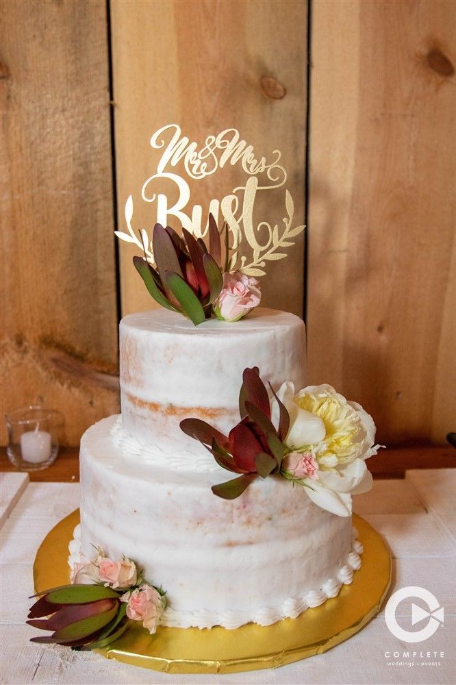 rustic wedding cake