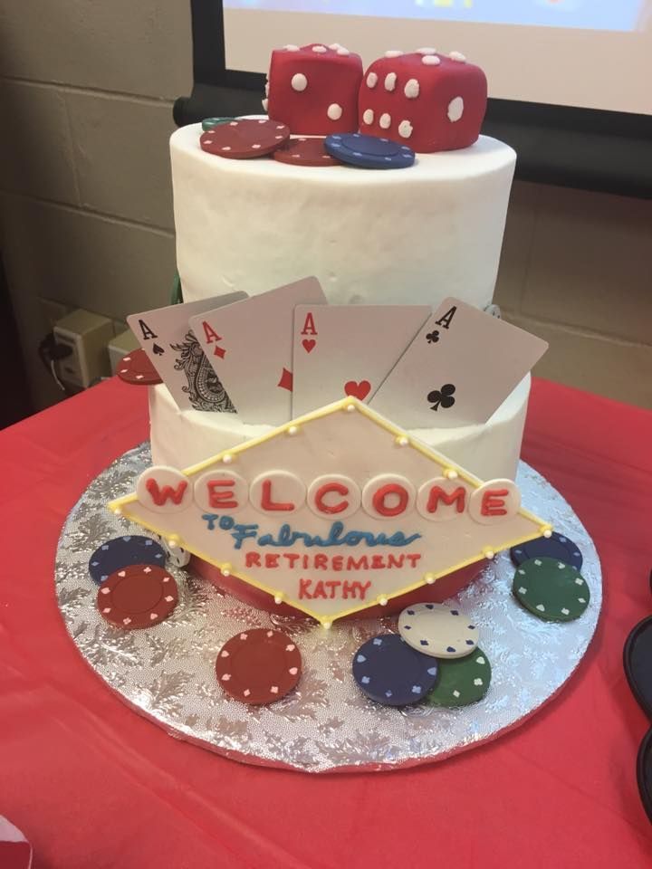 vegas themed birthday cake