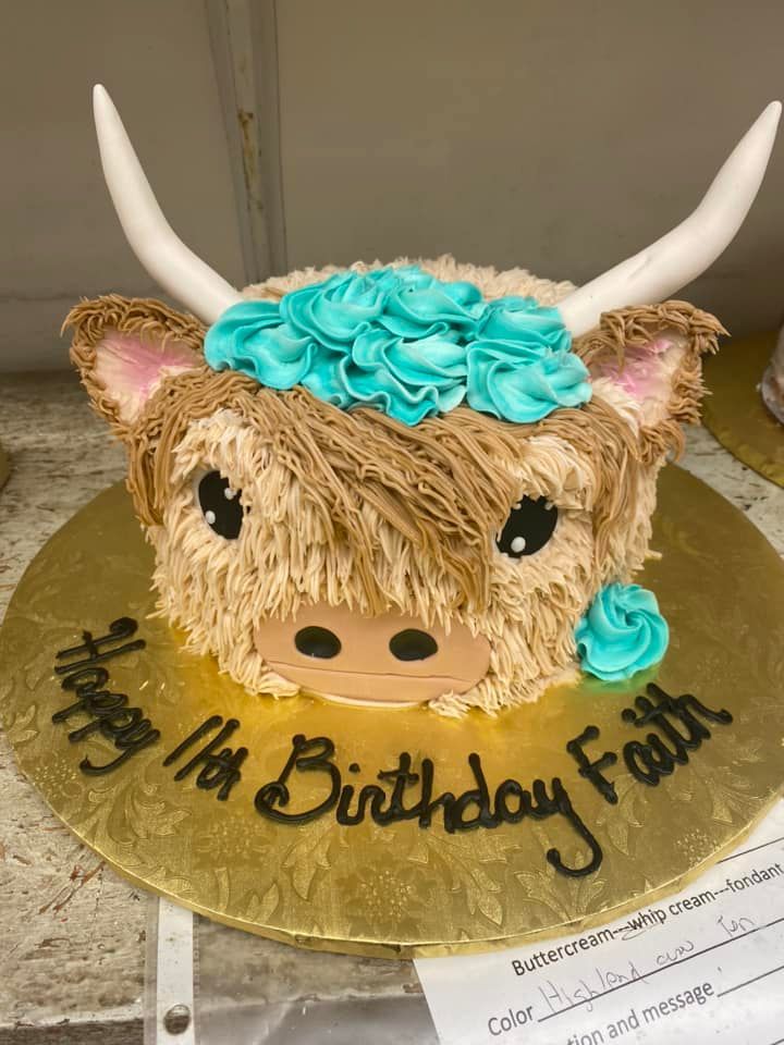 highland cow cake