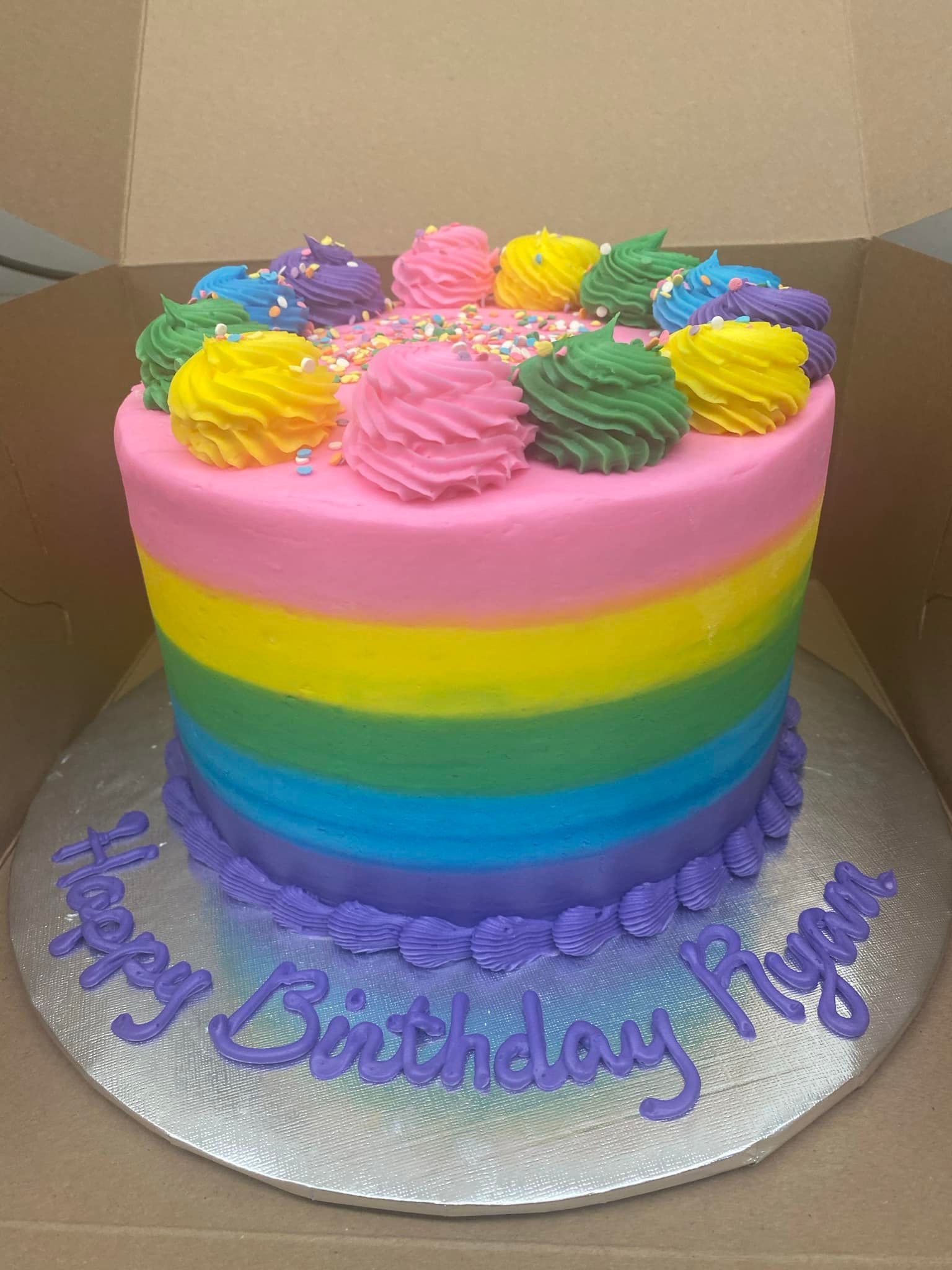 rainbow birthday cake