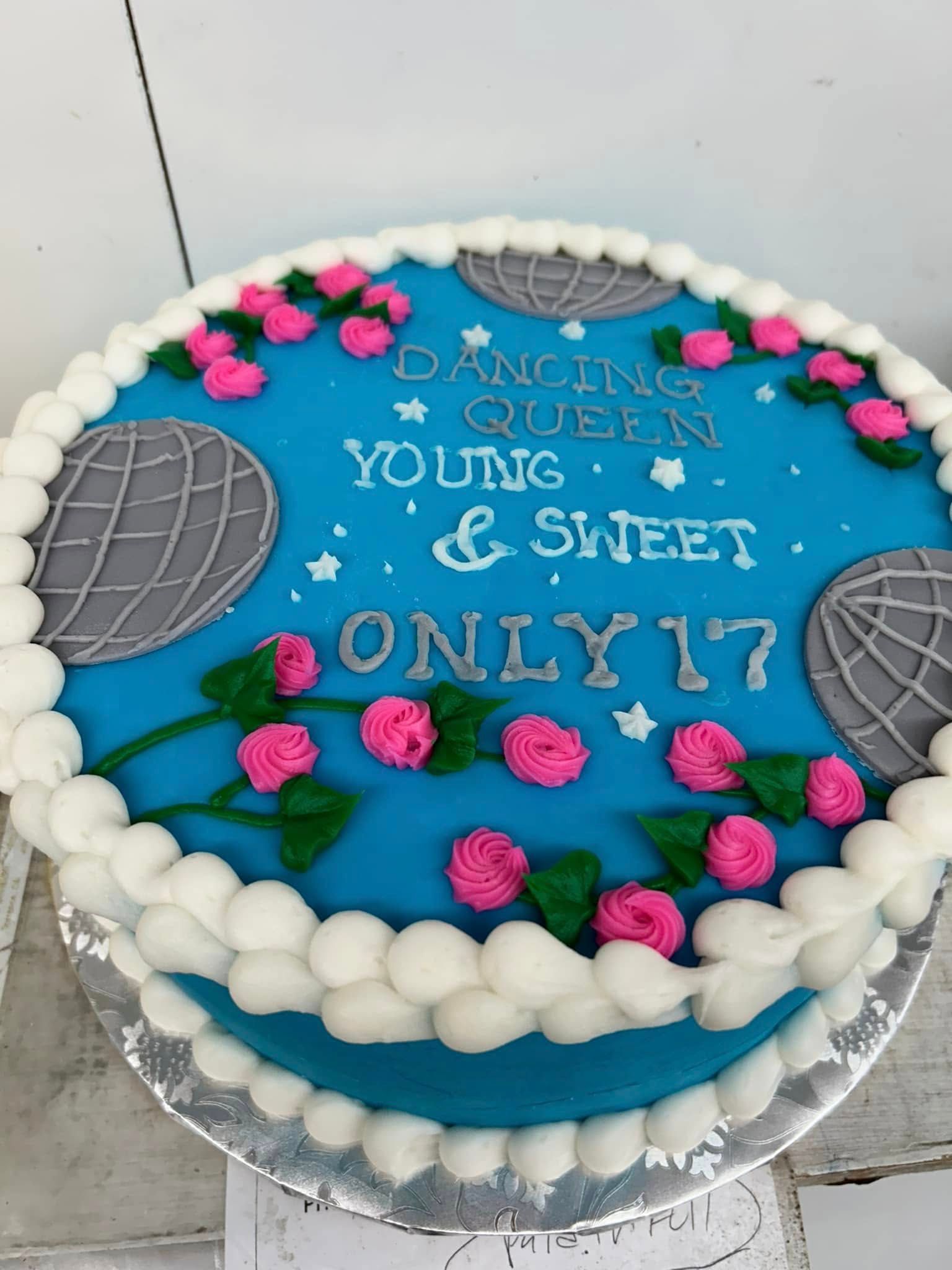 17th birthday disco cake