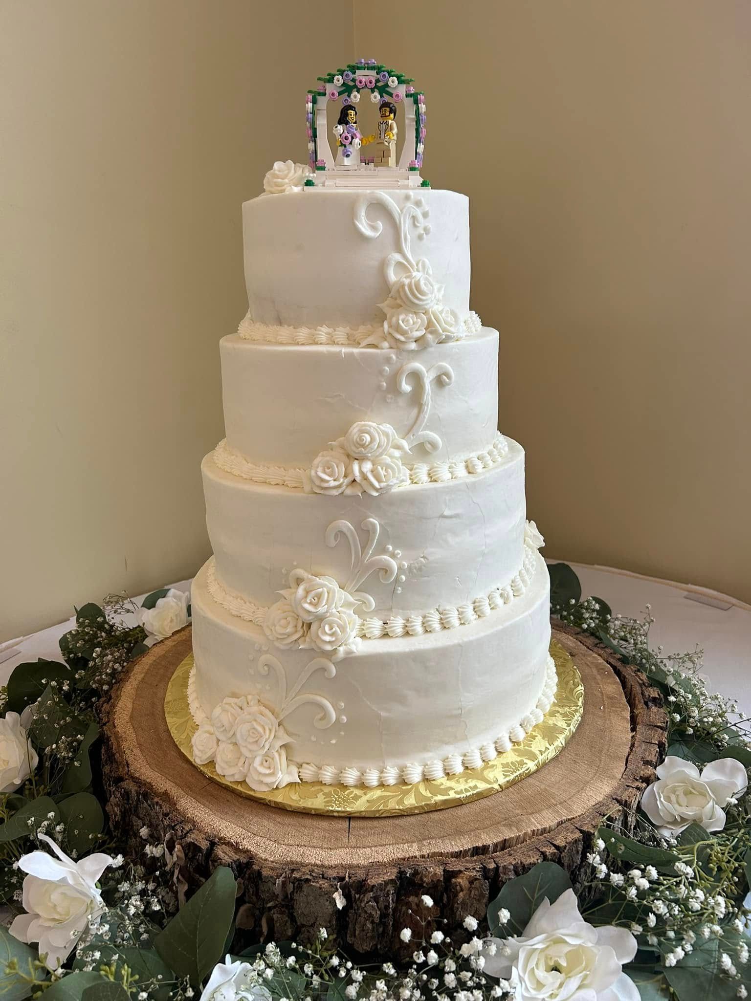 four tier wedding cake