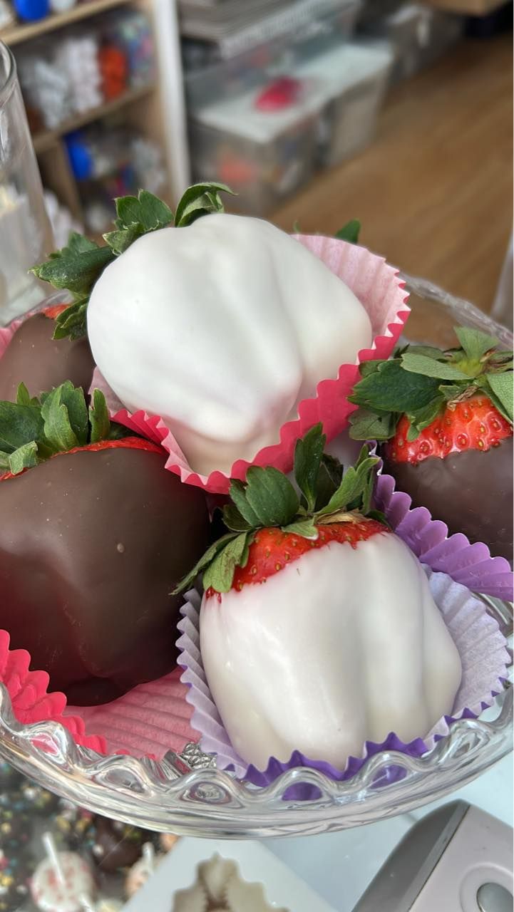white chocolate covered strawberry