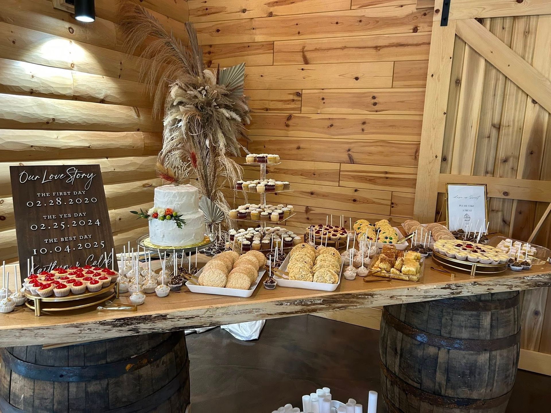 dessert table at wedding