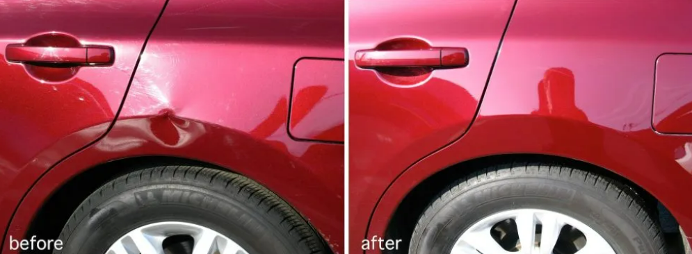 paintless dent repair before and after