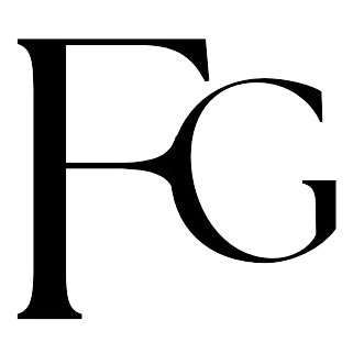 A black and white image of the letter fg on a white background.