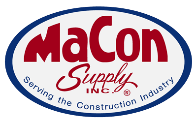 The macon supply inc. logo is serving the construction industry