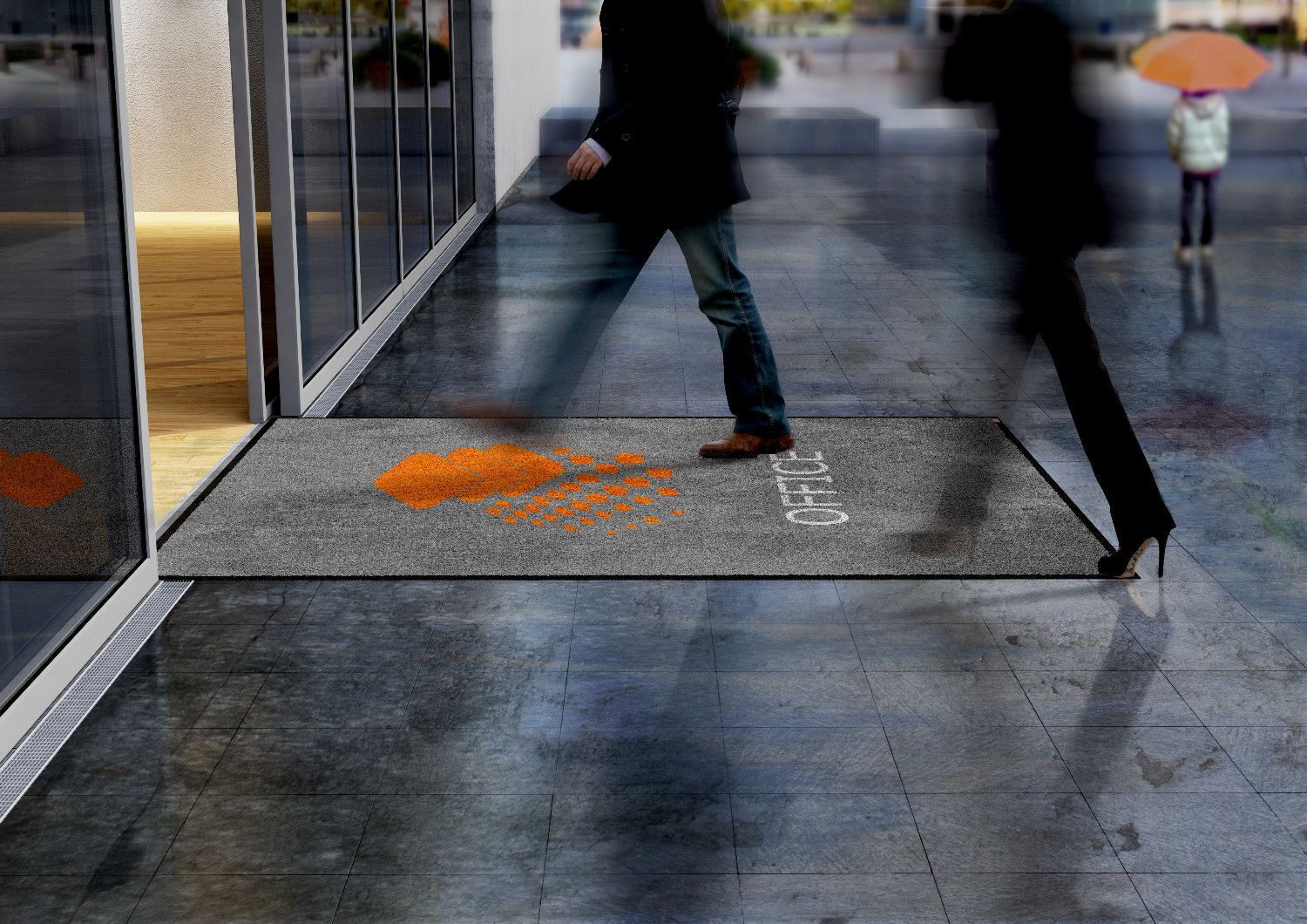 Tapete de Entrada personalizado com logotipo para exterior