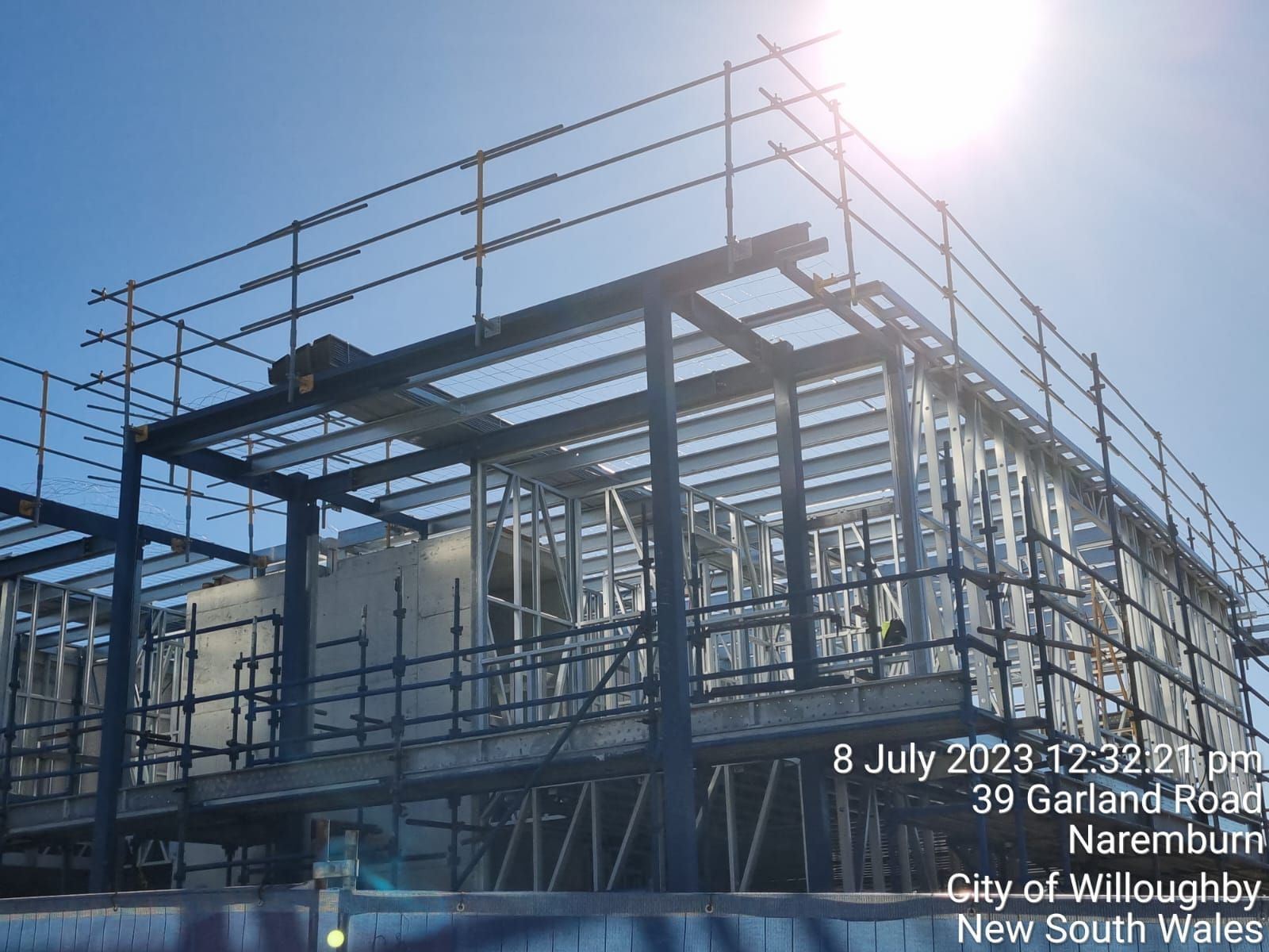 A building under construction in the city of willoughby new south wales