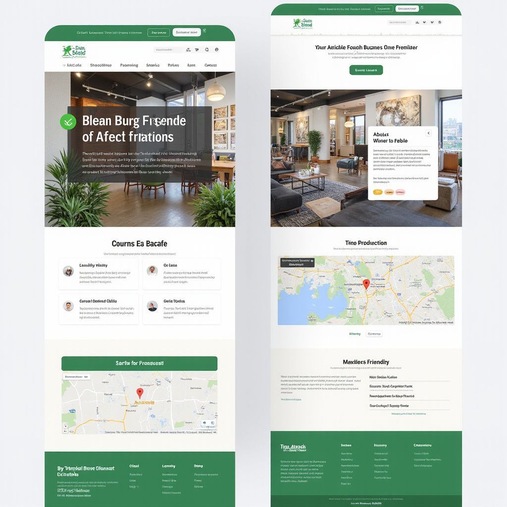 Website homepage design showcasing interior design and furniture.