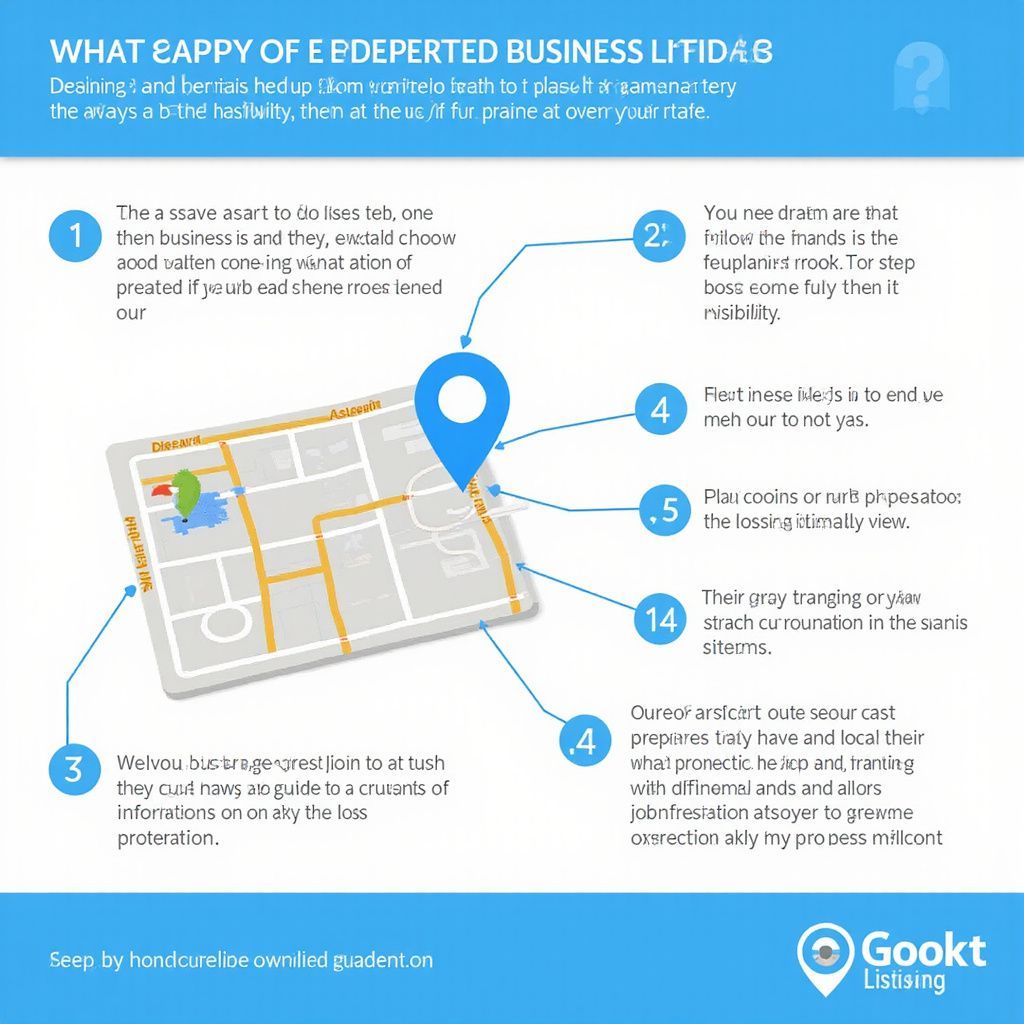 Infographic about business; a map with numbered points, text boxes, and graphics.