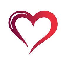 Red gradient heart shape.