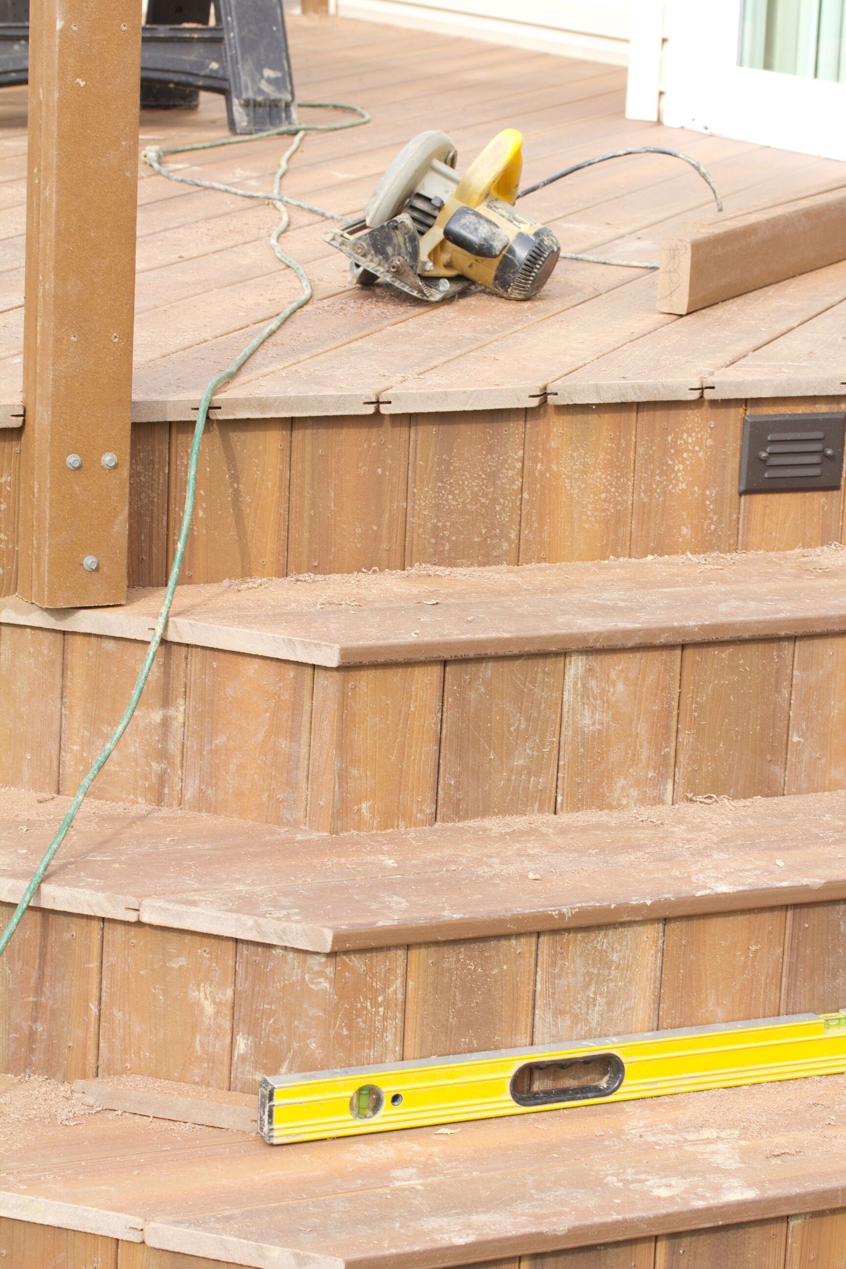 deck repair being performed by deck builders Greensboro NC