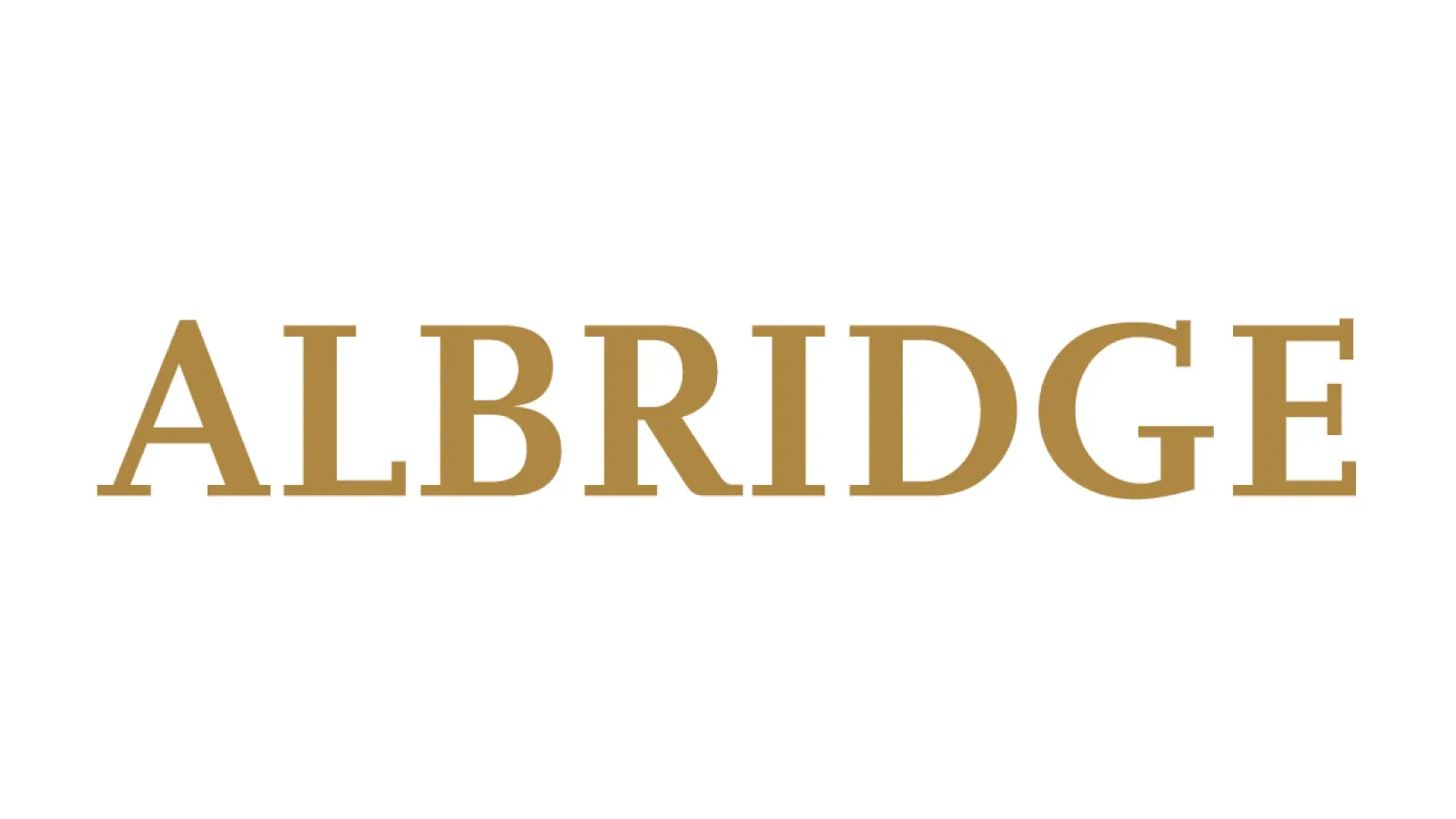 an allbridge logo with a red triangle in the middle