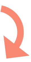 A red arrow pointing down on a white background.