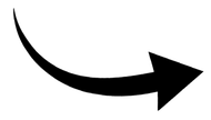 A black arrow pointing to the right on a white background.