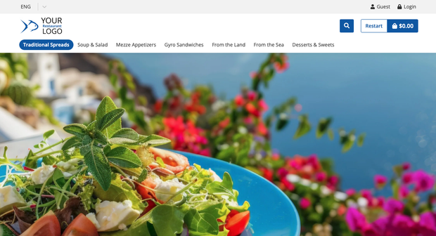 a screenshot of a restaurant website showing a variety of food and drinks .