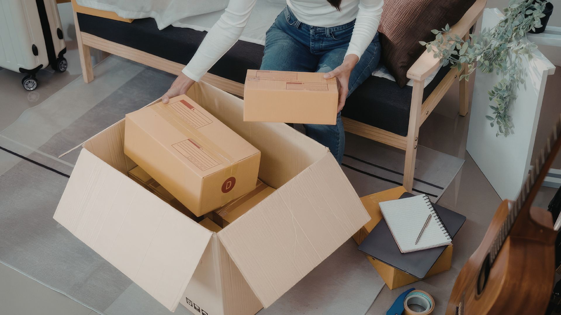 packing items for a move out