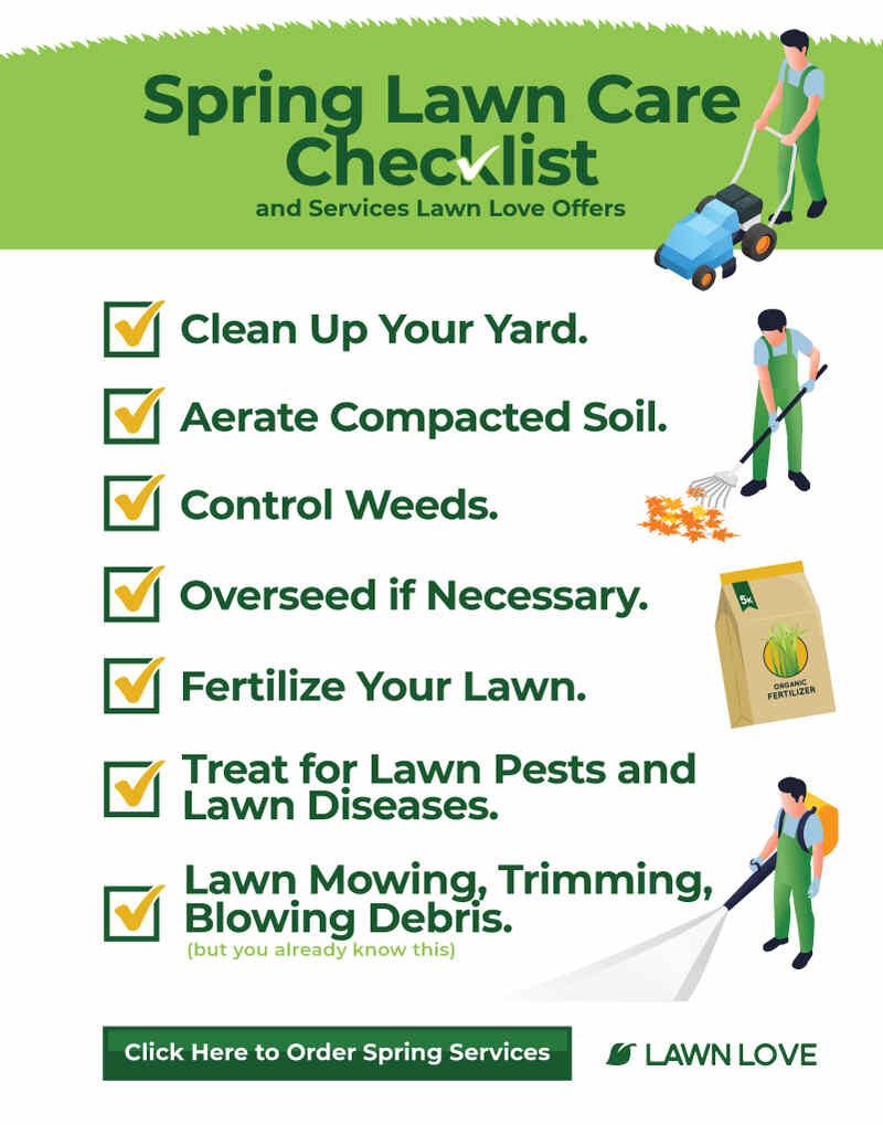 Spring lawn care checklist.