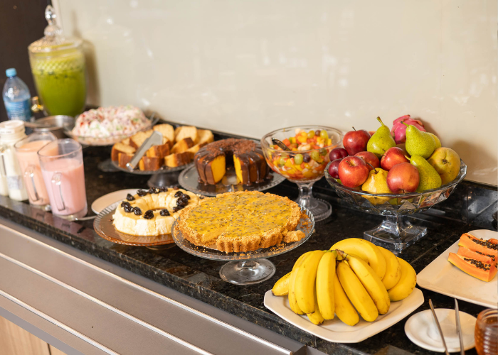 Café da Manhã no Hus Hotel Dourados-MS