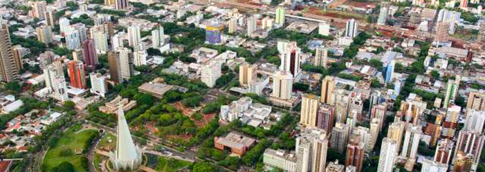 vista aérea da cidade de Maringá-PR