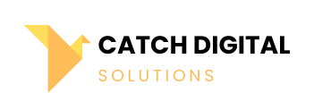A logo for catch digital solutions.