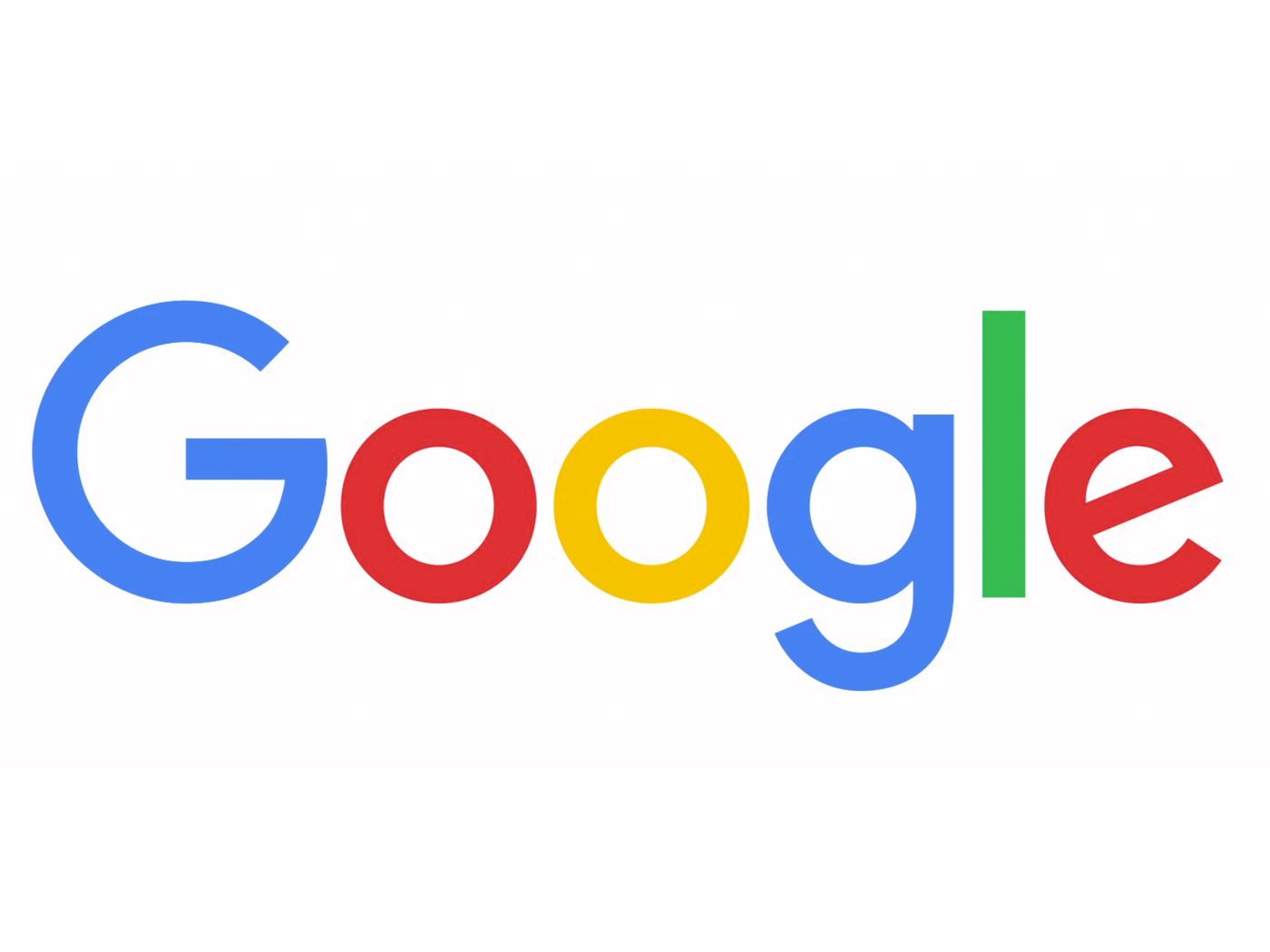 The google logo is a rainbow colored logo on a white background.