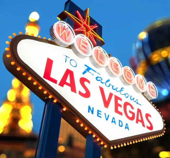 A sign that says welcome to las vegas nevada