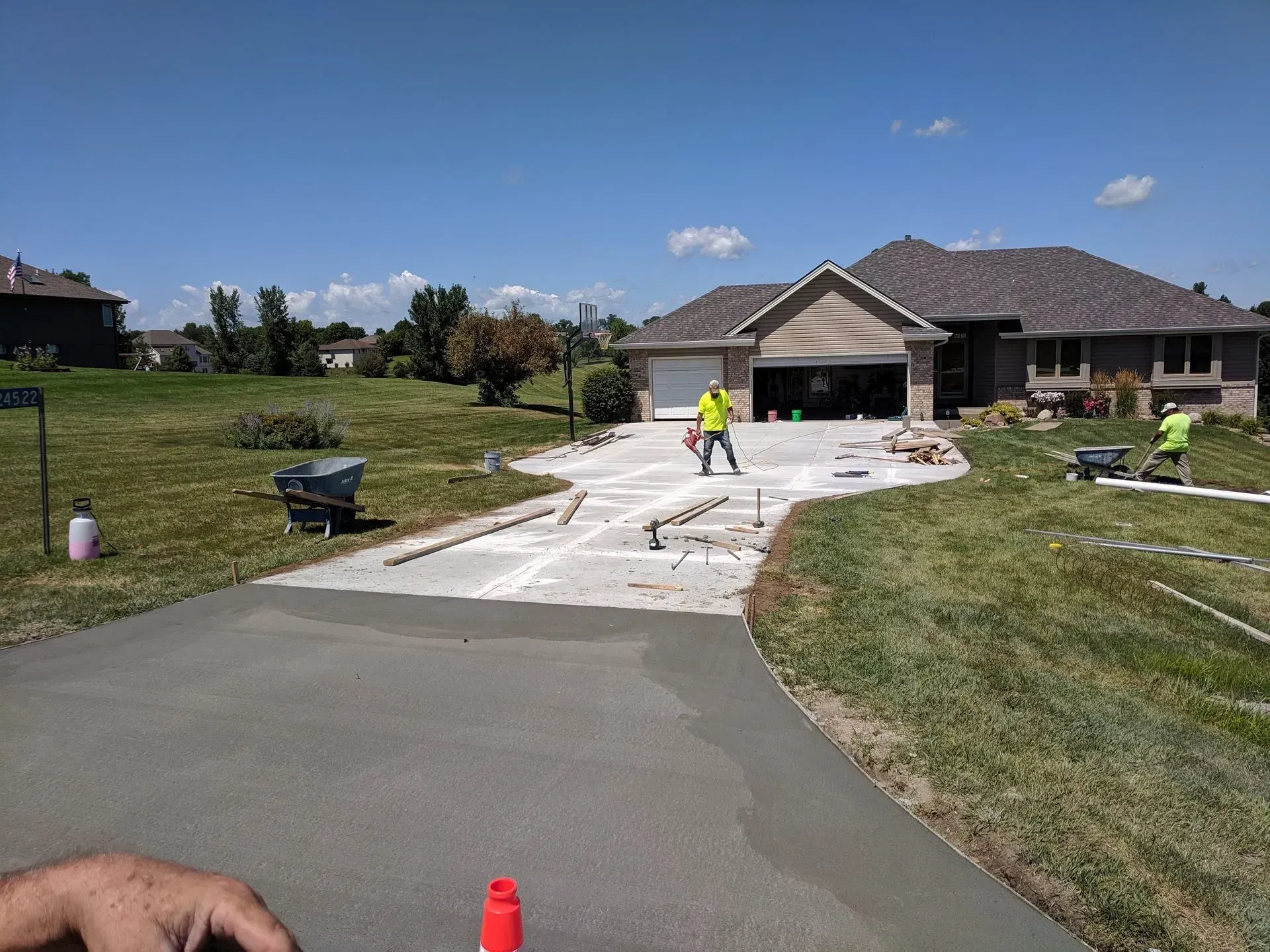 This was a concrete driveway we replaced in Council Bluffs, Iowa