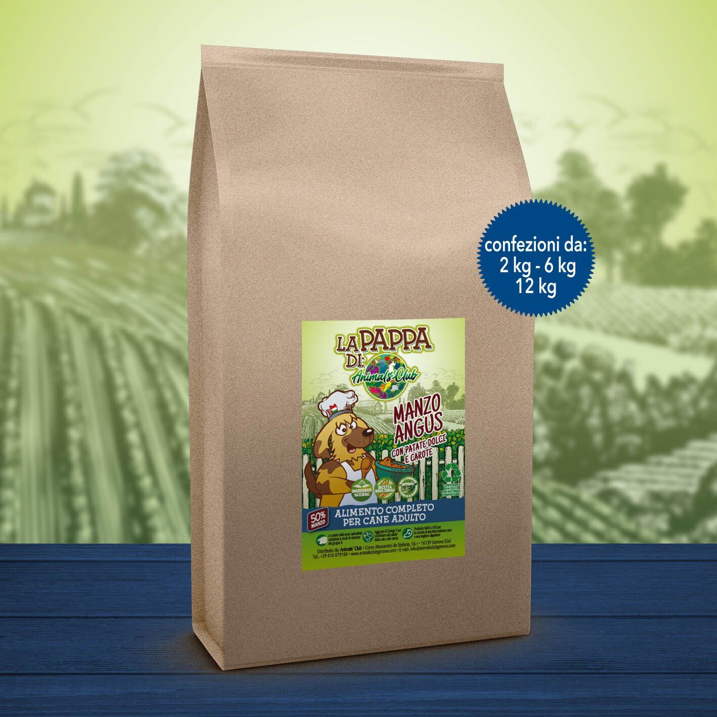 manzo crocchette cane Animal's Club Genova