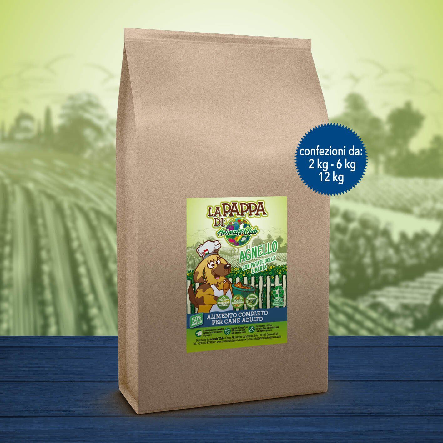 crocchette agnello cane Animal's Club Genova