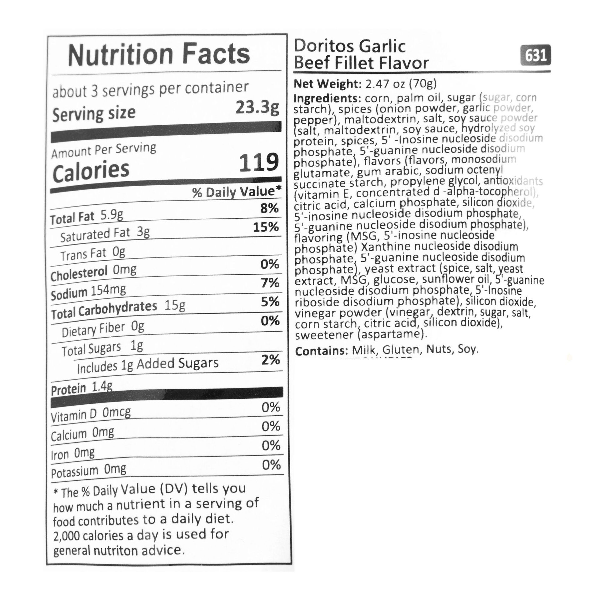 Garlic Steak Doritos (Taiwan)