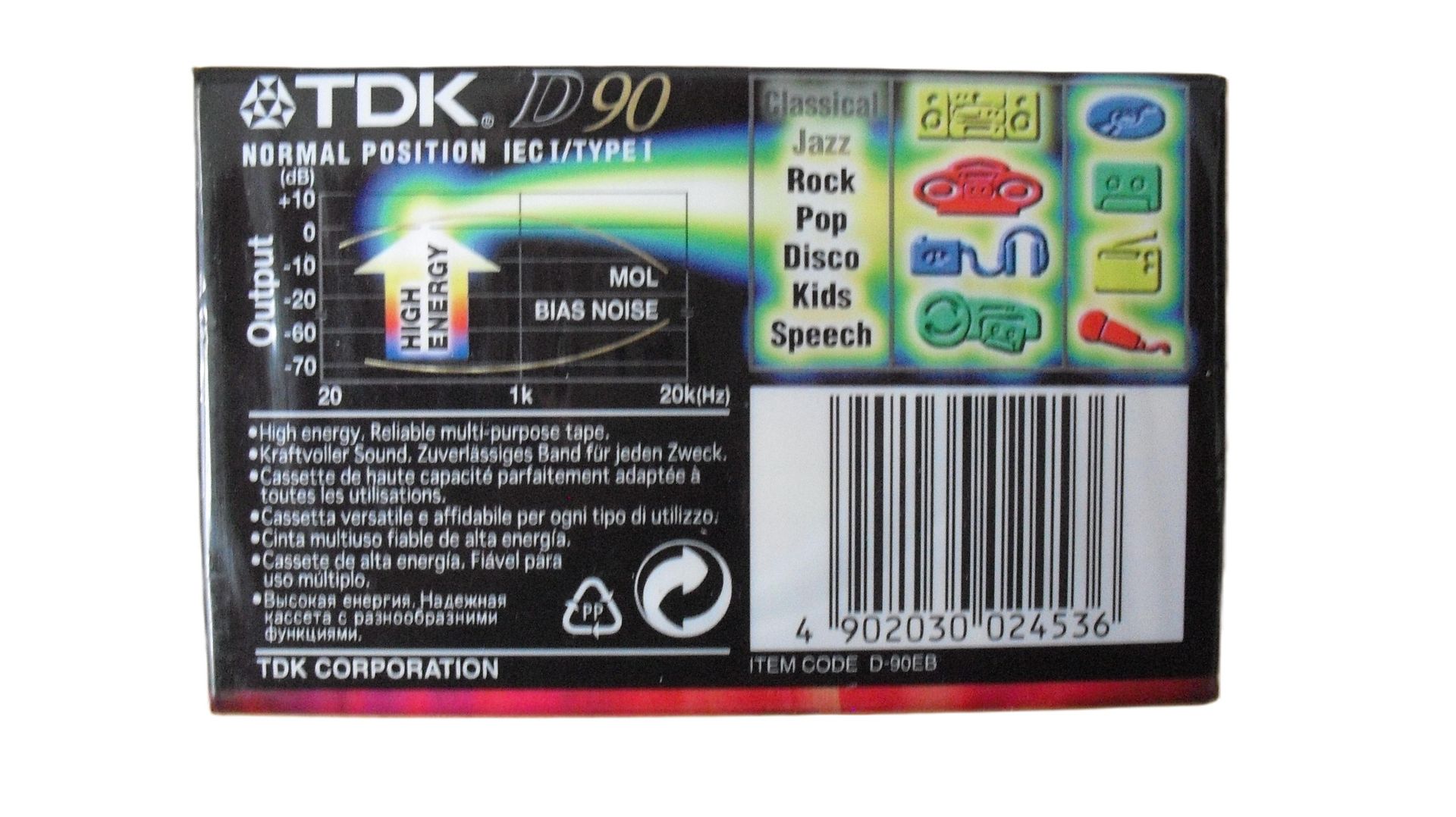 TDK D90 audiocassette