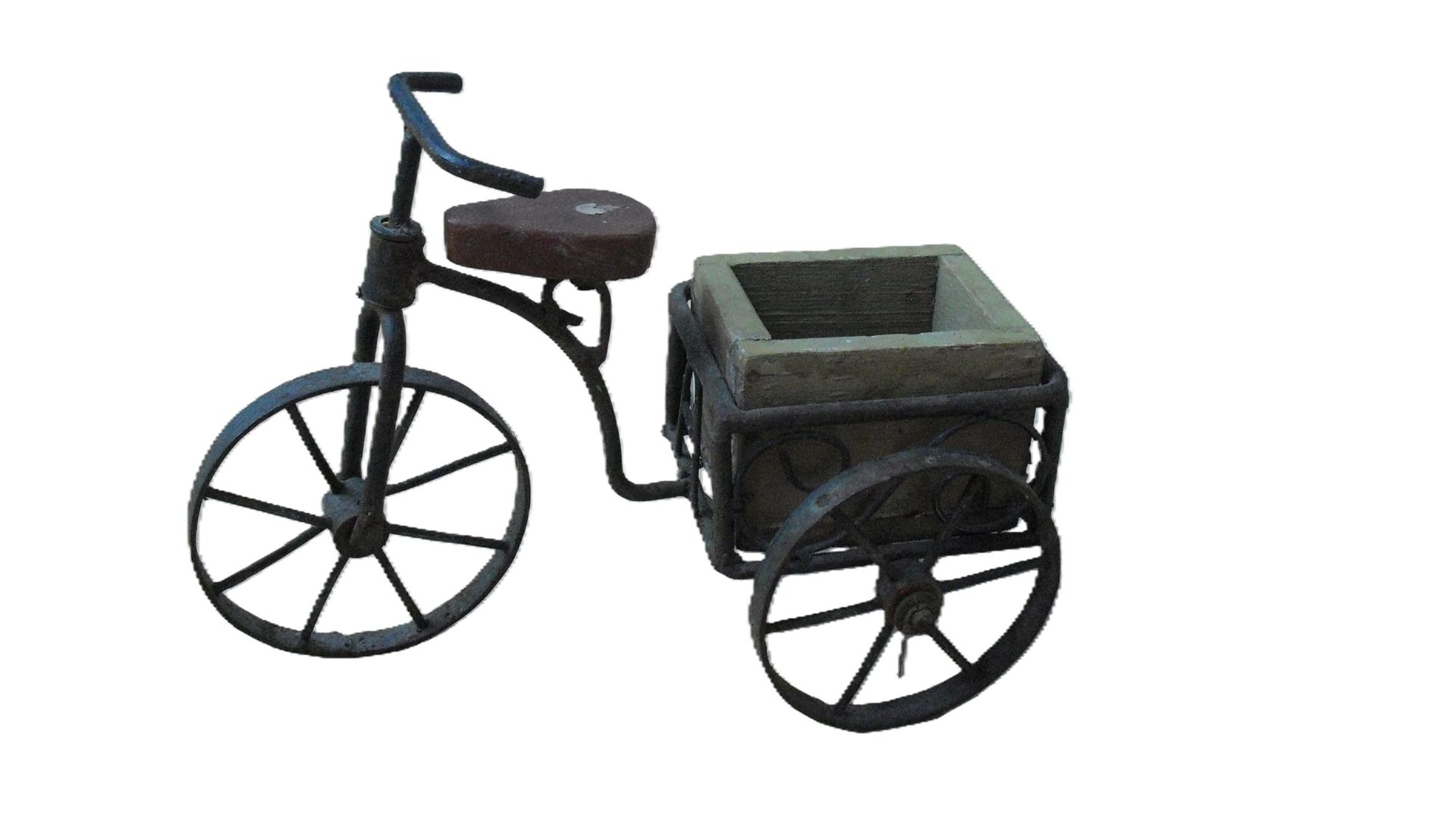 Miniatuur driewieler met bakje