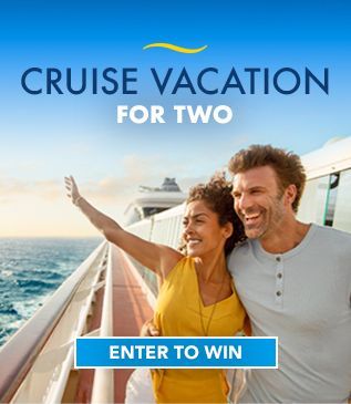 An advertisement for $ 10,000 dream vacation cruises resorts tours villas