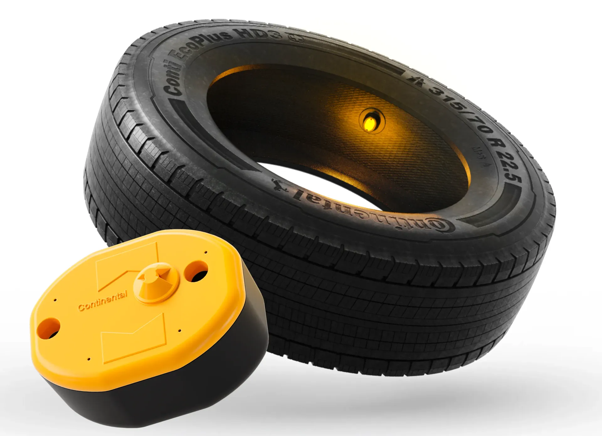 Um pneu preto com a palavra continental escrita nele