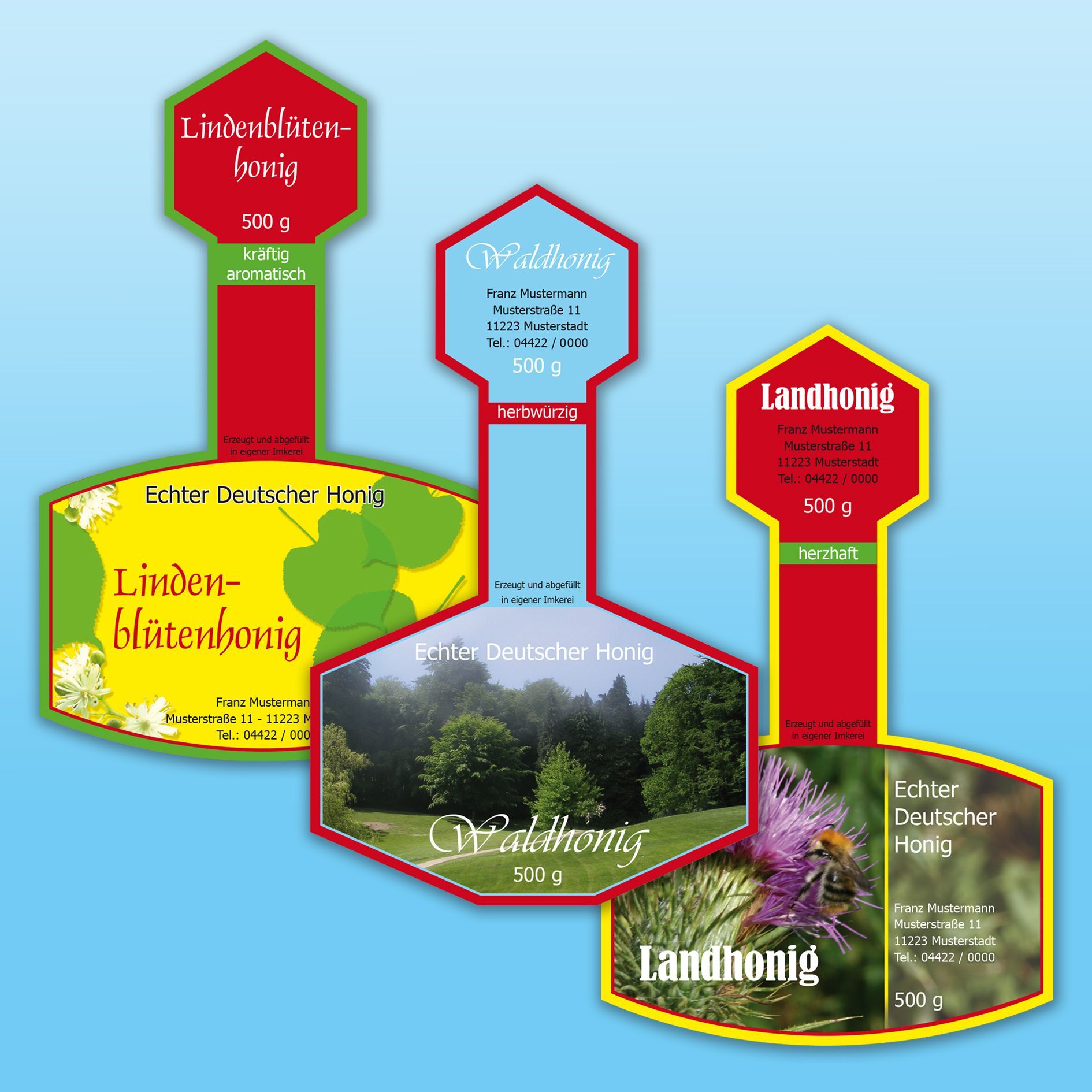 Honigetiketten - Druckerei Kiel
