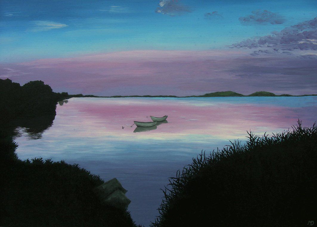 Ölbild - Am See