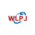 A red and blue logo for wlpj with a globe in the middle