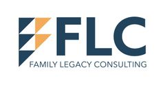 The logo for family legacy consulting has a lightning bolt on it.