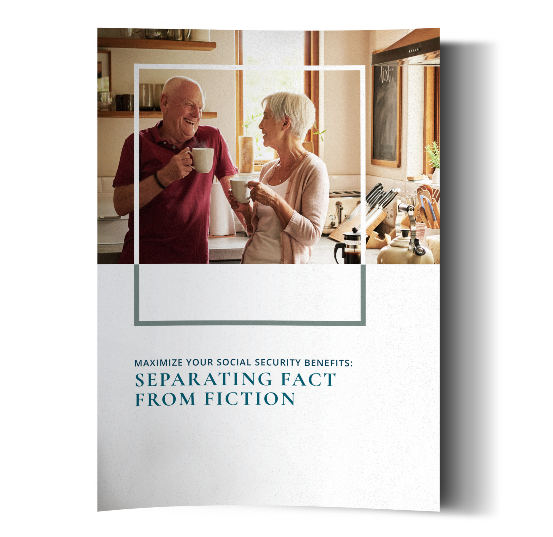 A man and a woman are standing in a kitchen drinking coffee.