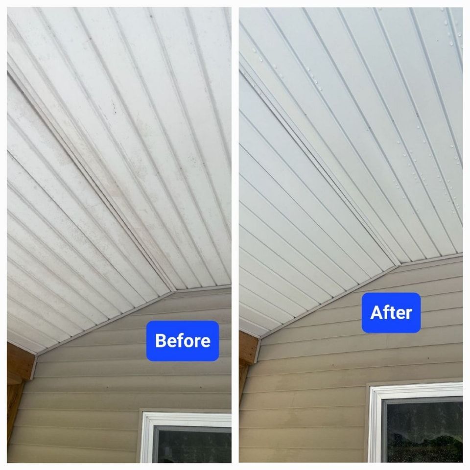 Before and After Ceiling Cleaning