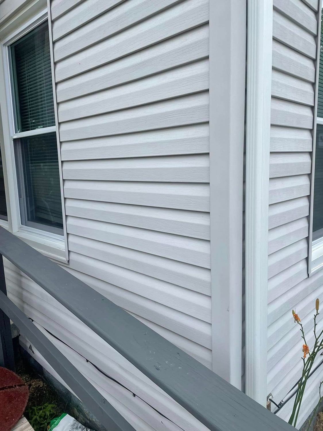 White Siding of House