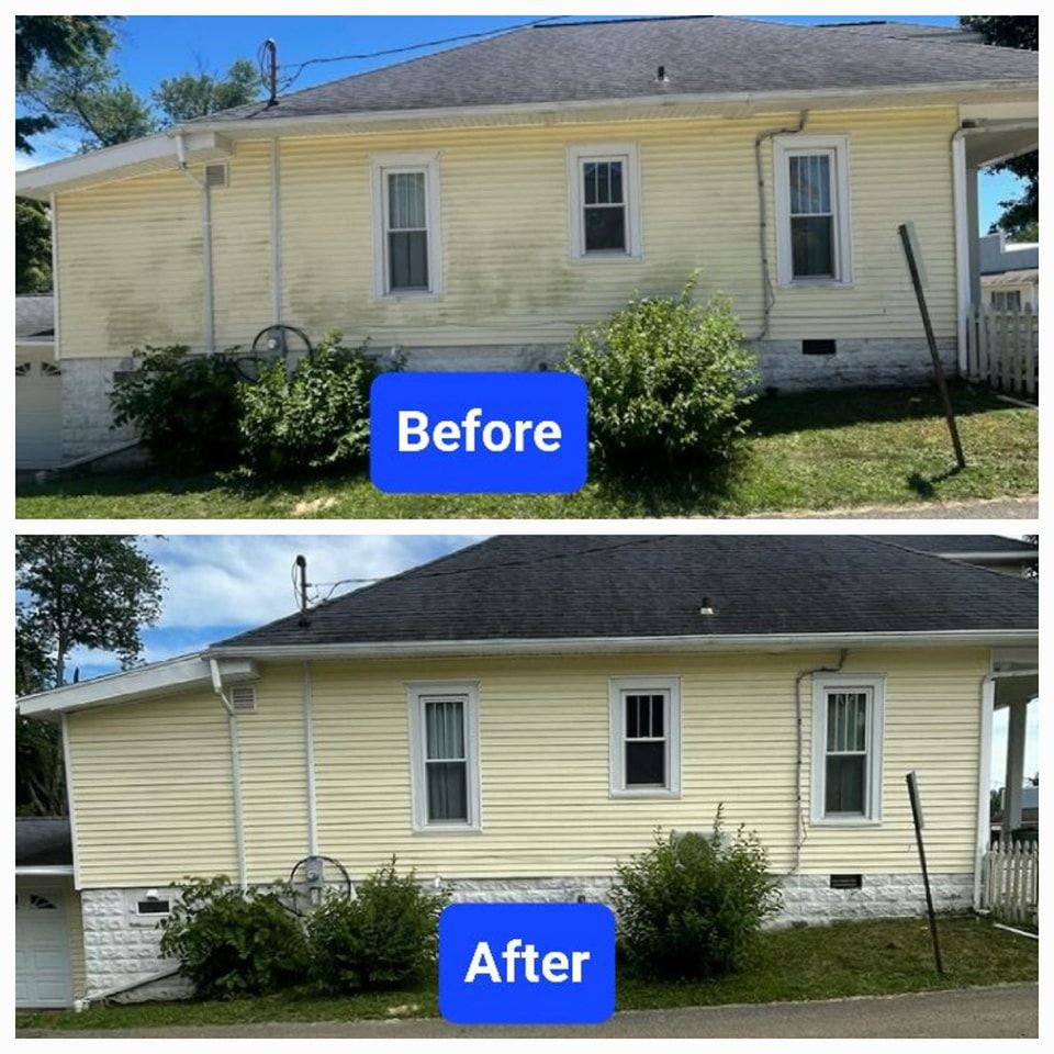 Before and After House Exterior Cleaning