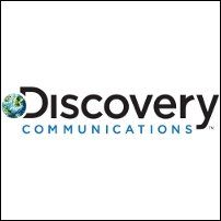 The logo for discovery communications is on a white background.