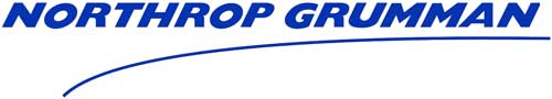 A blue and white logo for northrop grumman