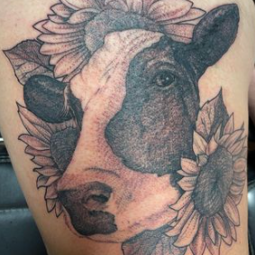 Cow Design Tattoo