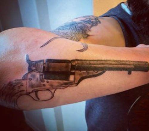 Gun Tattoo On Arm