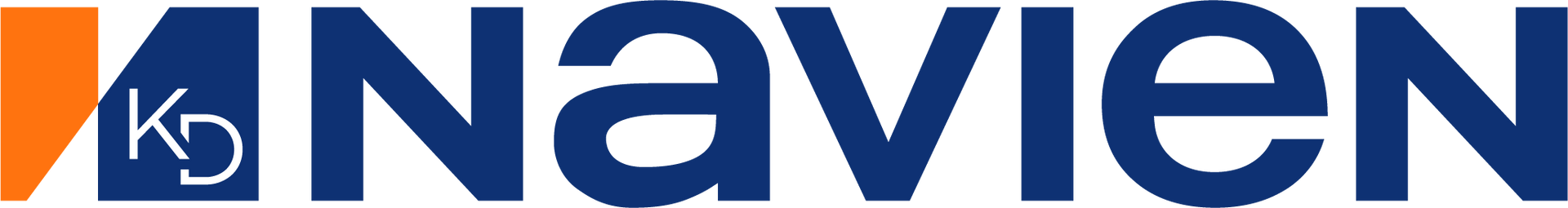 Navien logo in blue and orange on white background