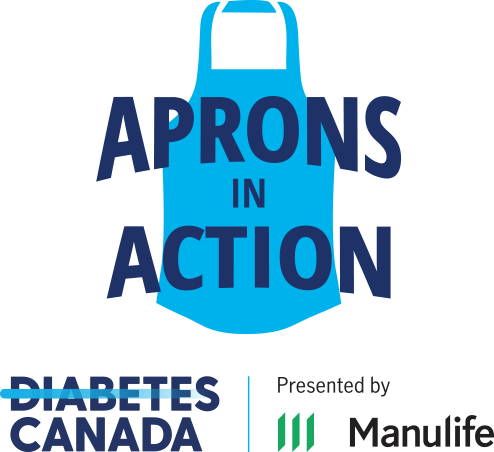 Diabetes Canada Aprons in Action logo presented by Manulife.